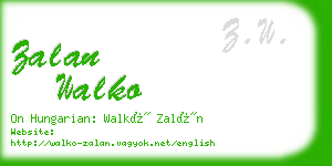 zalan walko business card